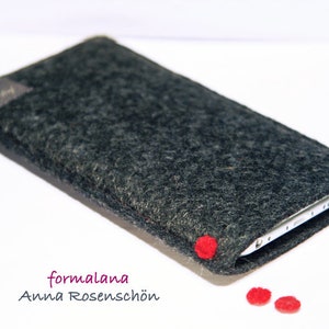 anthracite case mobile phone red felt for iPhone 6 u.a. image 1