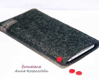 anthracite cell phone case felt for iPhone etc.