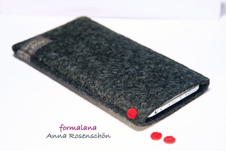 anthracite case mobile phone red felt for iPhone 6 u.a. image 1
