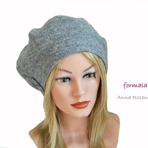 Béanie casquette gris béanie bonnet en laine chaude image 2