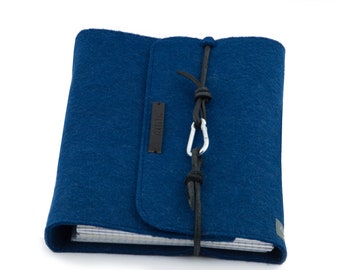 Reliure à anneaux reliure à anneaux PERSONNALISÉ feutre bleu A5 cuir organisateur cadeau calendrier filofax