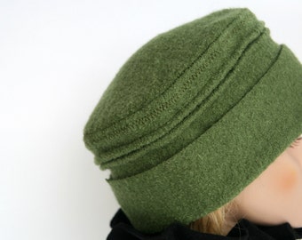 Gorro verde kiwi de pura lana