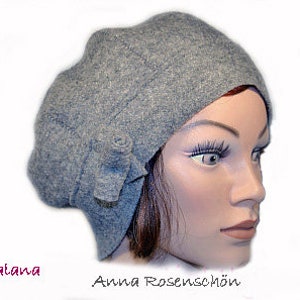 Béanie casquette gris béanie bonnet en laine chaude image 1