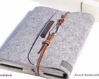 Calendar Cover Personalized Leather Felt Carabiner