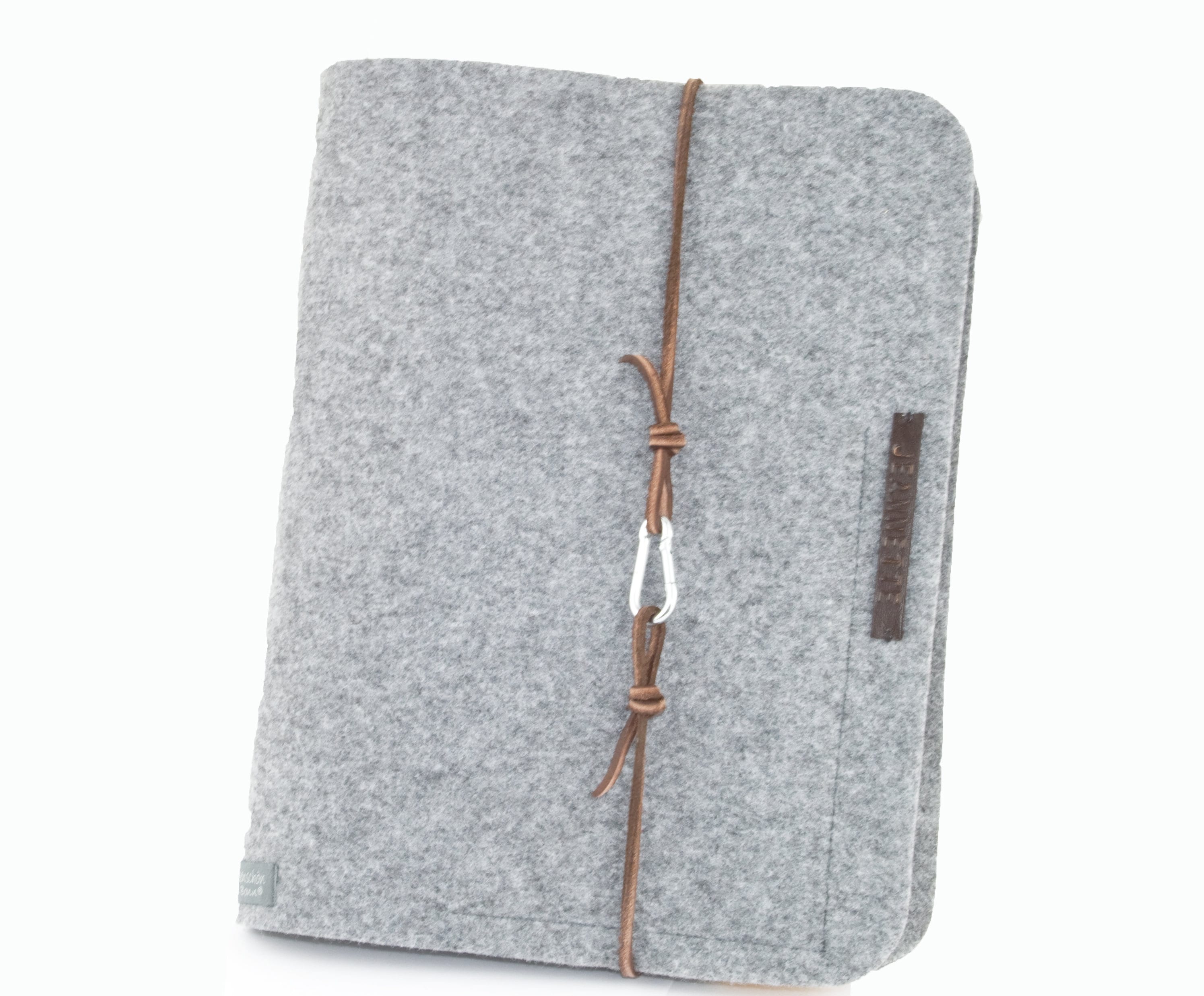 Certificate folder document folder PERSONALIZED light gray felt