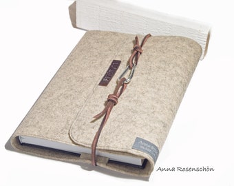 Calendar Cover Leather Carabiner Felt Personalized