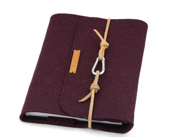 Calendar A5 PERSONALIZED Sleeve Felt Notebook Purple Plum Scheduler Felt Case Filofax Moleskine