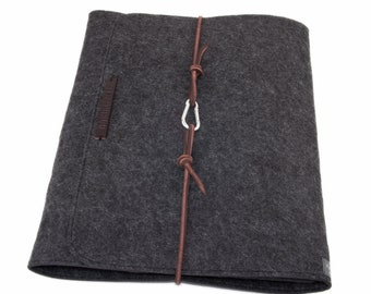 Folder folder felt A4 document folder personalized leather folder dark grey conference folder school office writing folder