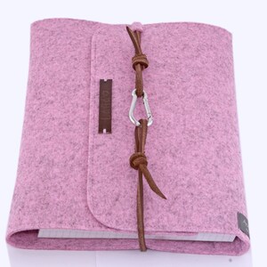 Classeur à anneaux A5 classeur à anneaux PERSONNALISÉ rose lilas décortiqué feutre cuir cadeau planificateur de rendez-vous calendrier Filofax formation scolaire durable image 4