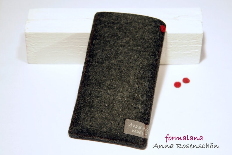 anthracite case mobile phone red felt for iPhone 6 u.a. image 2