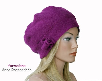 Beanie Hat Purple Hat Beanie Wool Hat