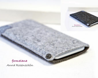 Cell Phone Case gray anthracite for iPhone felt