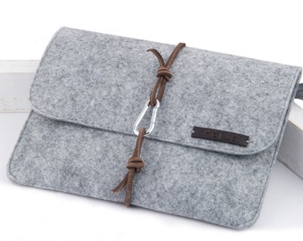 Personalized Travel Case Passport Kindle Ereader Travel Organizer A5 Felt Gray Leather Travelbag Boarding Passes Bag Utensils Name