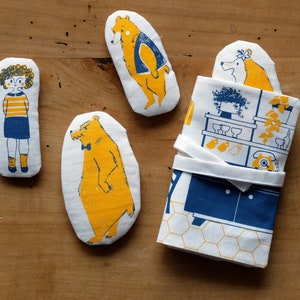 Goldilocks and the three Bears screenprinted Fabric Toy