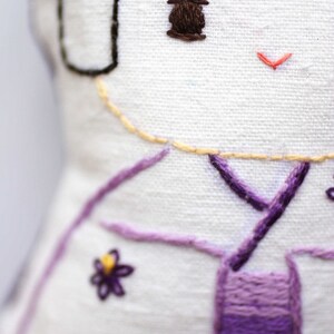 Embroidery pattern in ENGLISH Kokeshi Doll DIY fabric toy Softie Portable Doll House E-book instant download pdf image 9