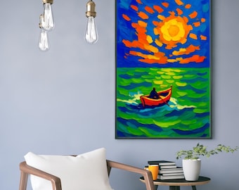 Matisse Inspired Wall Art Set | Colorful Abstract Digital Download | Bold Modern Printable Art | Surreal  Floral Prints | Mid Century Decor