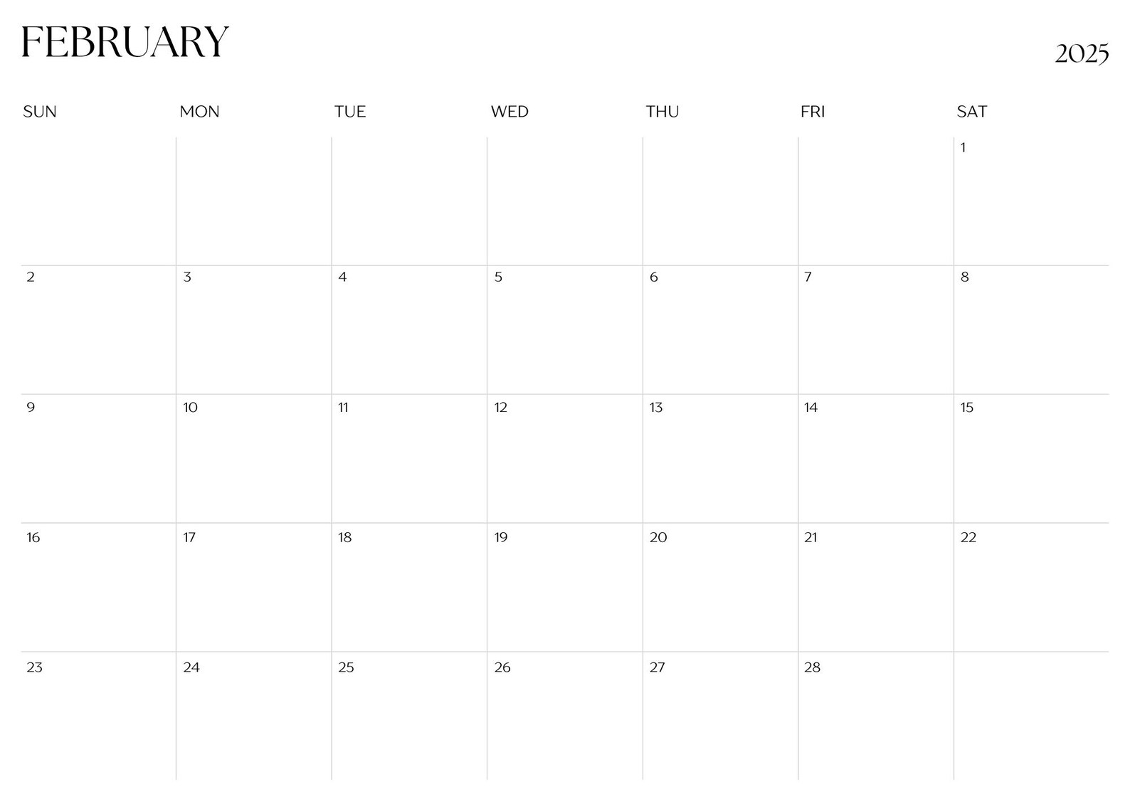 2025 Monthly Planner Template Printable A3, A4, A5. Sunday AND Monday ...