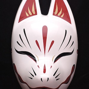 Japanese fox mask "Suzune Shiro" fullgloss