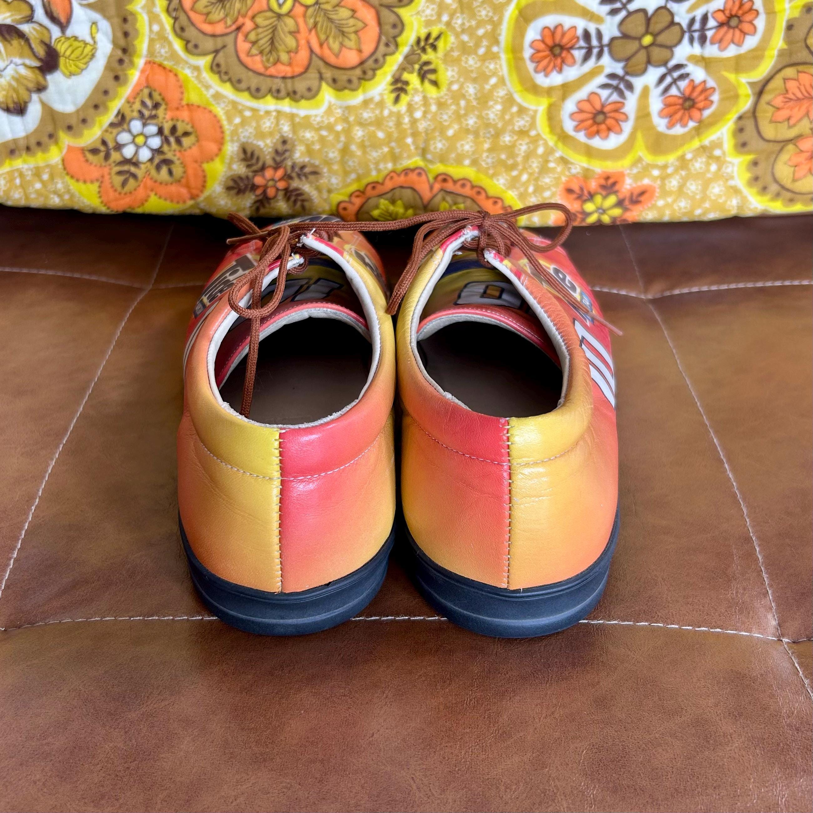 Vintage Nascar Tide Ricky Rudd Leather Shoes: 90s Racing 