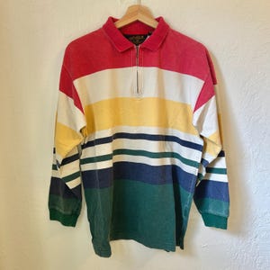 Vintage Eddie Bauer Sweater Cotton Stripe - Etsy