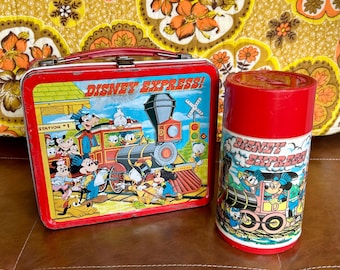 Vintage 70s Disney Express Lunchbox and Thermos Set - Etsy