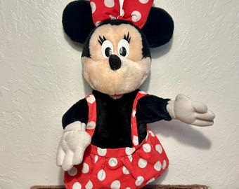 Minnie Maus Handpuppe Vintage 80er Jahre Kinderspielzeug Disney Plüsch Sammlerstück