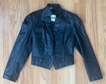 80er Jahrespontrage Long Wildlederjacke Wildleder Wildleder Vintage Style S