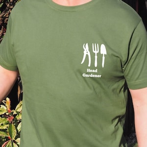Personalized Head Gardener T Shirt, garden gift, gift for him, gift for gardeners