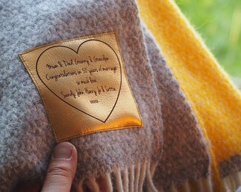 Golden Wedding Anniversary Personalised Throw Gift. 50 years of marrriage, throw gift, blanket gift