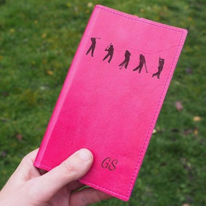 Porta-segnapunti da golf in pelle personalizzato, regalo da golf per donna, segnapunti da golf rosa, festa della mamma