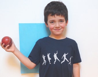 Boys Spin Bowling Cricket T Shirt, cadeau de cricket, t-shirt pour enfants, T-shirt de cricket pour garçons, cadeau de cricket scolaire