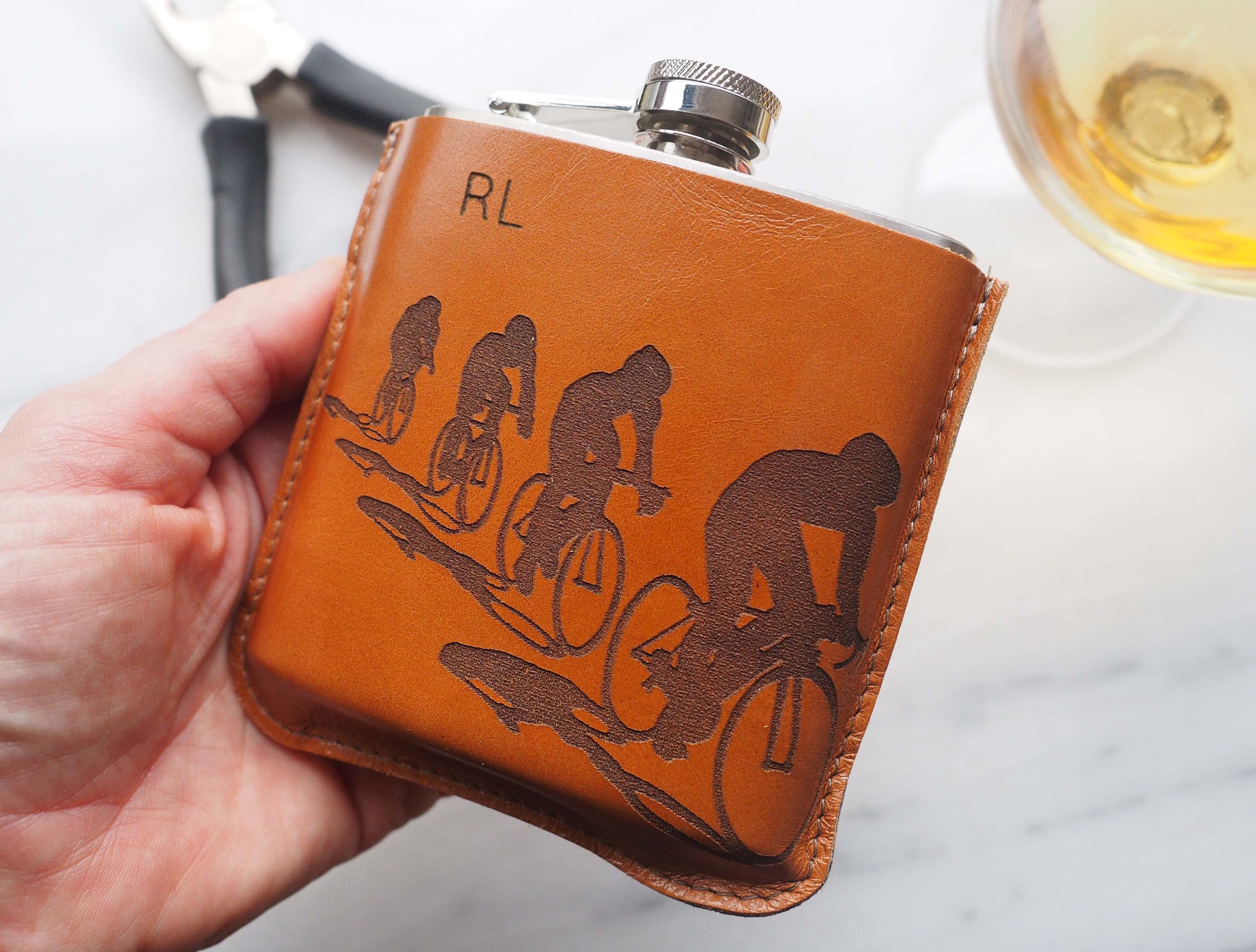 Cycling Personalized Hip Flask, Cadeau Pour Les Cyclistes