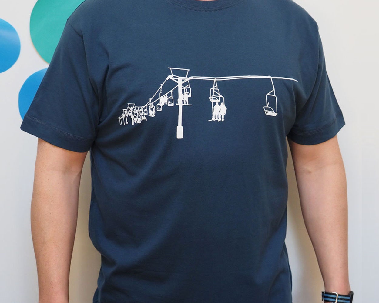 Skiing T Shirt Ski Lift T Shirt Winter Sports Tshirt Skier