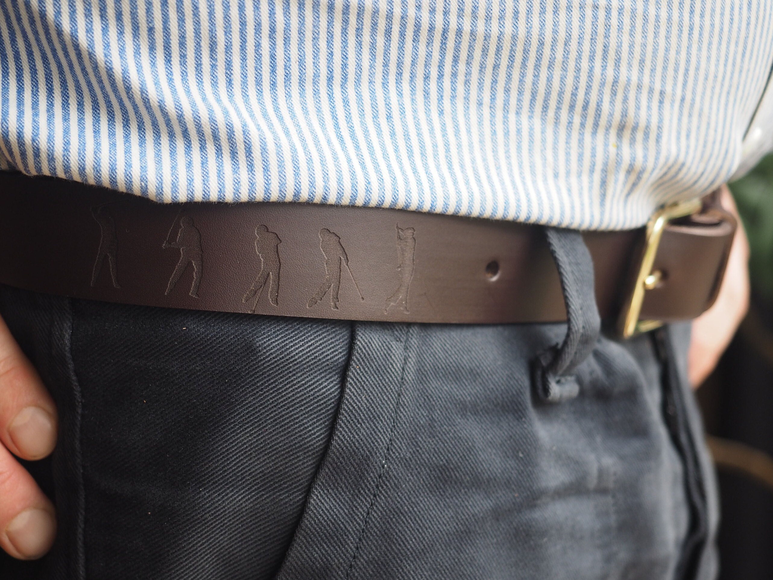 Mens leather top golf belts