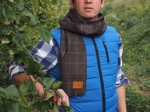 Mens Personalised Monogram Initials Knitted Scarf