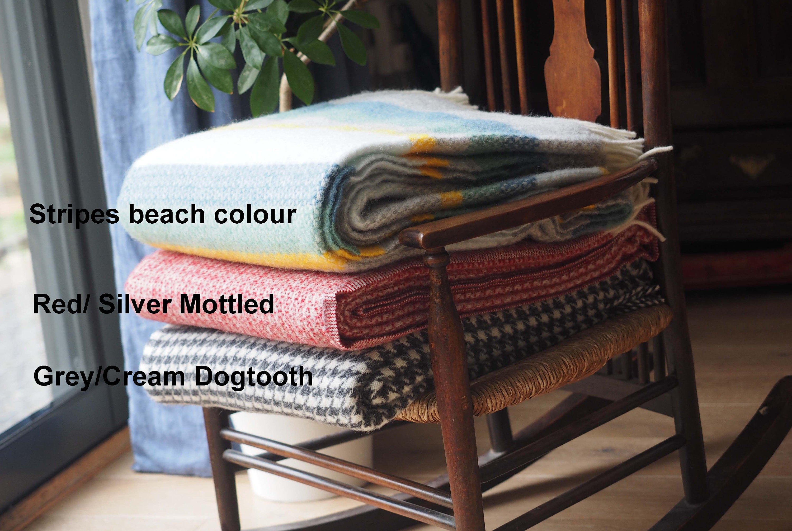 Woollen Throw Personalized With a Leather Patch Engraved With - Etsy
