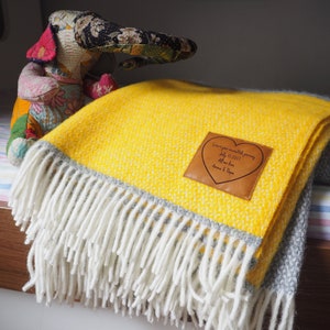 Regalo para recién nacidos: manta de pura lana personalizada, regalo para la guardería, regalo para la nueva familia