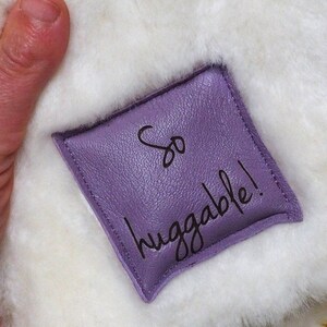 Handmade sheepskin micro hot water bottle cover with your message 500ml,gift for her, mom gift, grandma gift, christmas hotwater bottle gift image 3