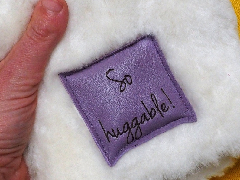 Handmade sheepskin micro hot water bottle cover with your message 500ml,gift for her, mom gift, grandma gift, christmas hotwater bottle gift image 3