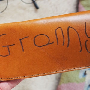 Your handwriting personalised glasses case, soft leather sunglasses case, Father's day gift image 4