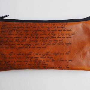 Corinzi 13 Astuccio in pelle, regali di nozze cristiani, astuccio personalizzato, lettura cristiana, regalo della Bibbia, lettura di nozze