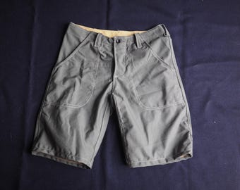 Kit bag shorts,  Upcycled duffle pants,  Eco friendly clothing made from recycled military kit