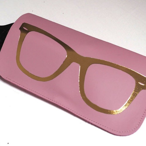 Leather Sunglasses Case in Pink & Gold Glasses Case Etsy UK