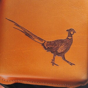 Pheasant hip flask, hunting gift, pheasant gift, man gift, gift for man, Father's day hip flask, Father's day gift image 2