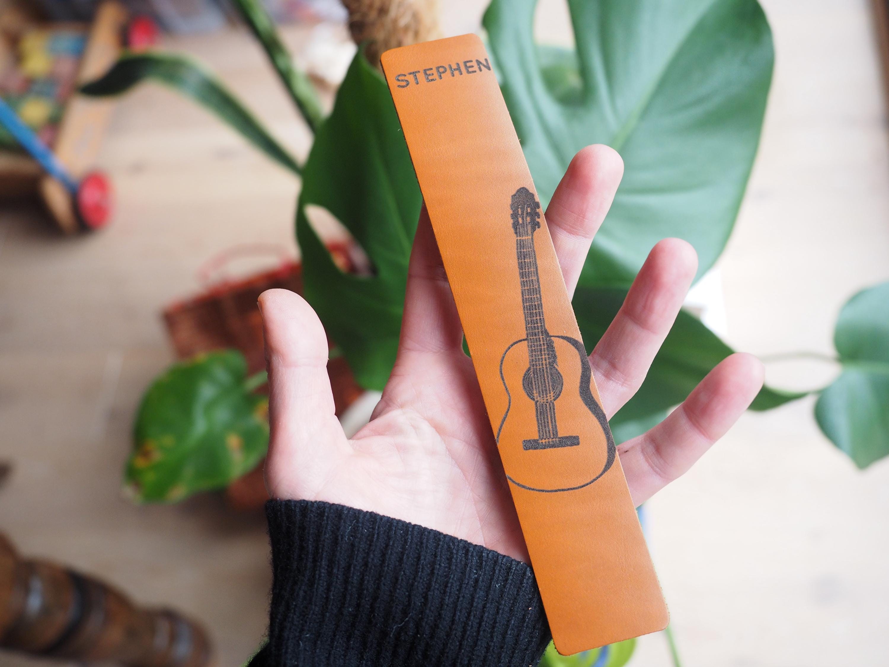 Marque-page En Bois Avec Motif De Guitare Pour Homme Et Femme