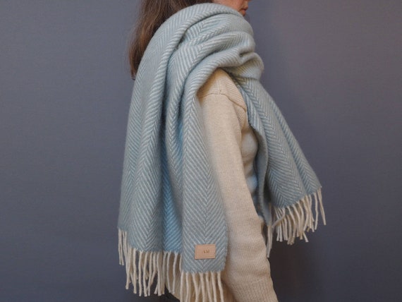 personalised wool scarf