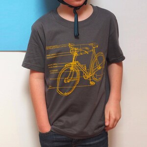 Boys Bike Diagram T Shirt, Cadeau de cyclisme pour garçons, cadeau de vélo, cadeau de cyclisme, cadeau de vélo, cadeau pour lui, cadeau de t-shirt de vélo de Noël image 3