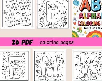 Alphabet Malvorlagen für Kinder: A bis Z zum Ausdrucken