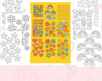 10 druckbare Ausmalseiten für Kinder - mit 10 süßen Mustern von Fay Art