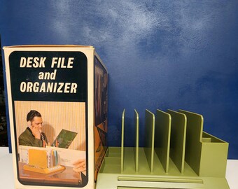 Max Klein Inc. Desk and File Organizer No. V-87 Avocado Color